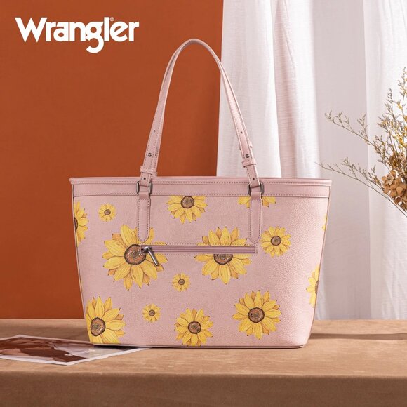 Wrangler Sunflower Print Tote Bag Pink - Picture 2 of 4